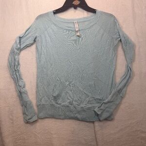 Lululemon Sweater Womens Size 6 Turquoise Chai Time Pullover Aquamarine Y2K